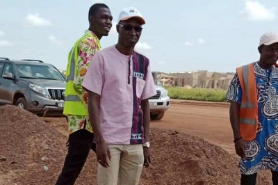 DG AGETIB en supervision travaux des voiries du 11 décembre à Tenkodogo